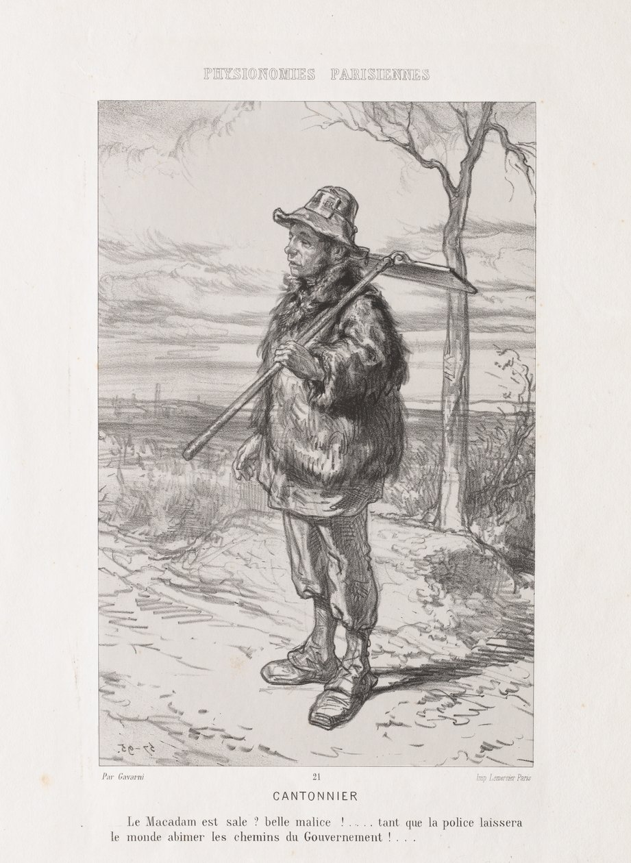 Pariser Physiognomie: Straßenkehrer von Paul Gavarni