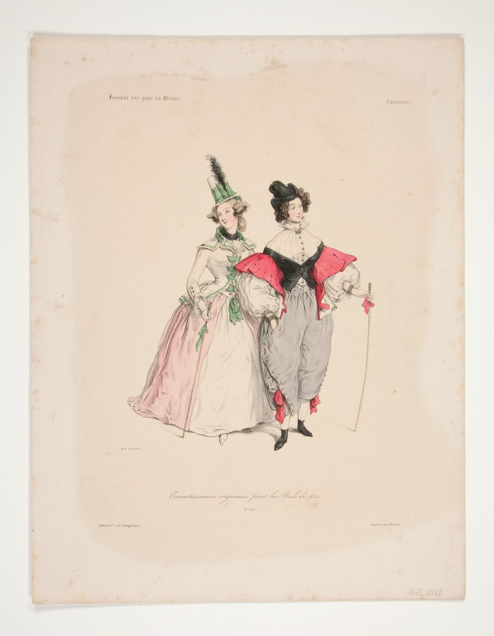 ORIGINELLE VERKLEIDUNGEN (sic) für die Bälle von 1834. Nr. 2 und 3. von Paul Gavarni