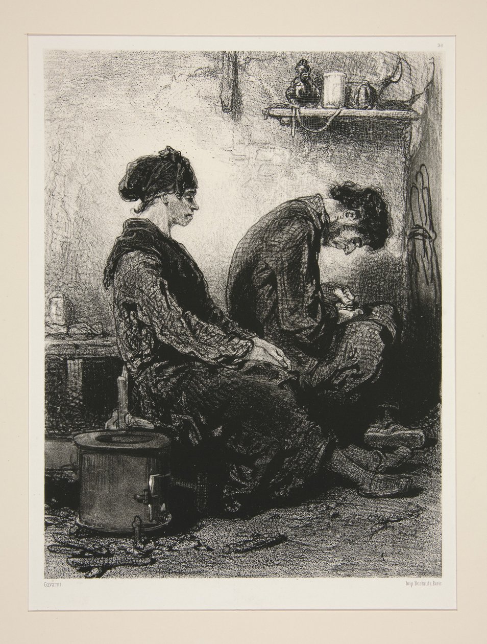 Ein Gespann von Wasserträgern von Paul Gavarni
