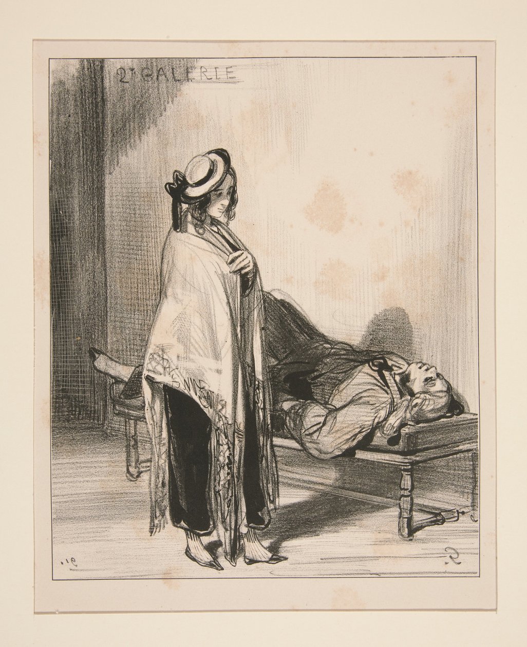 Voila un feneant (sic) qui dort et qui laisse une pauv