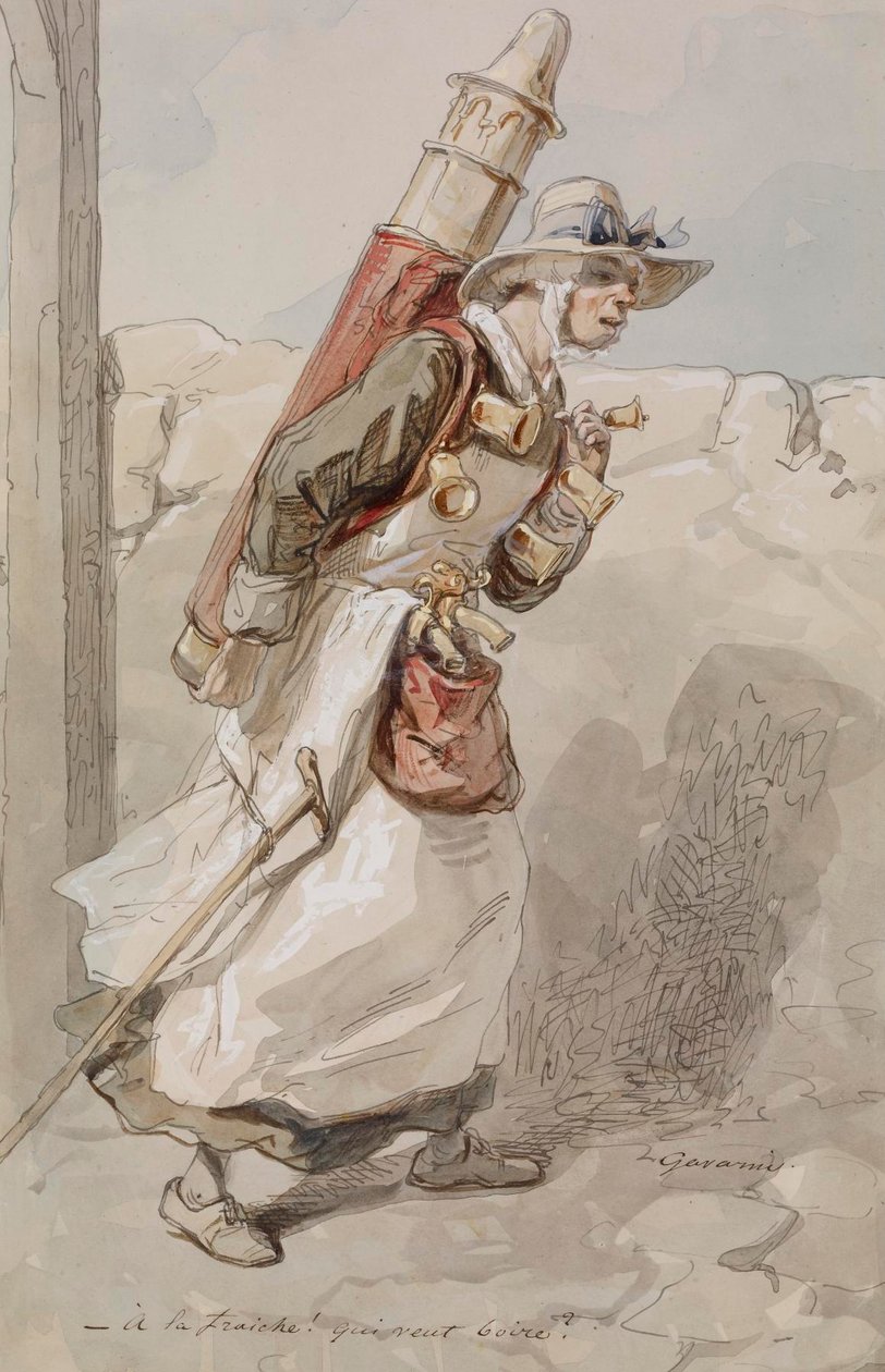 Schokoladenverkäuferin von Paul Gavarni