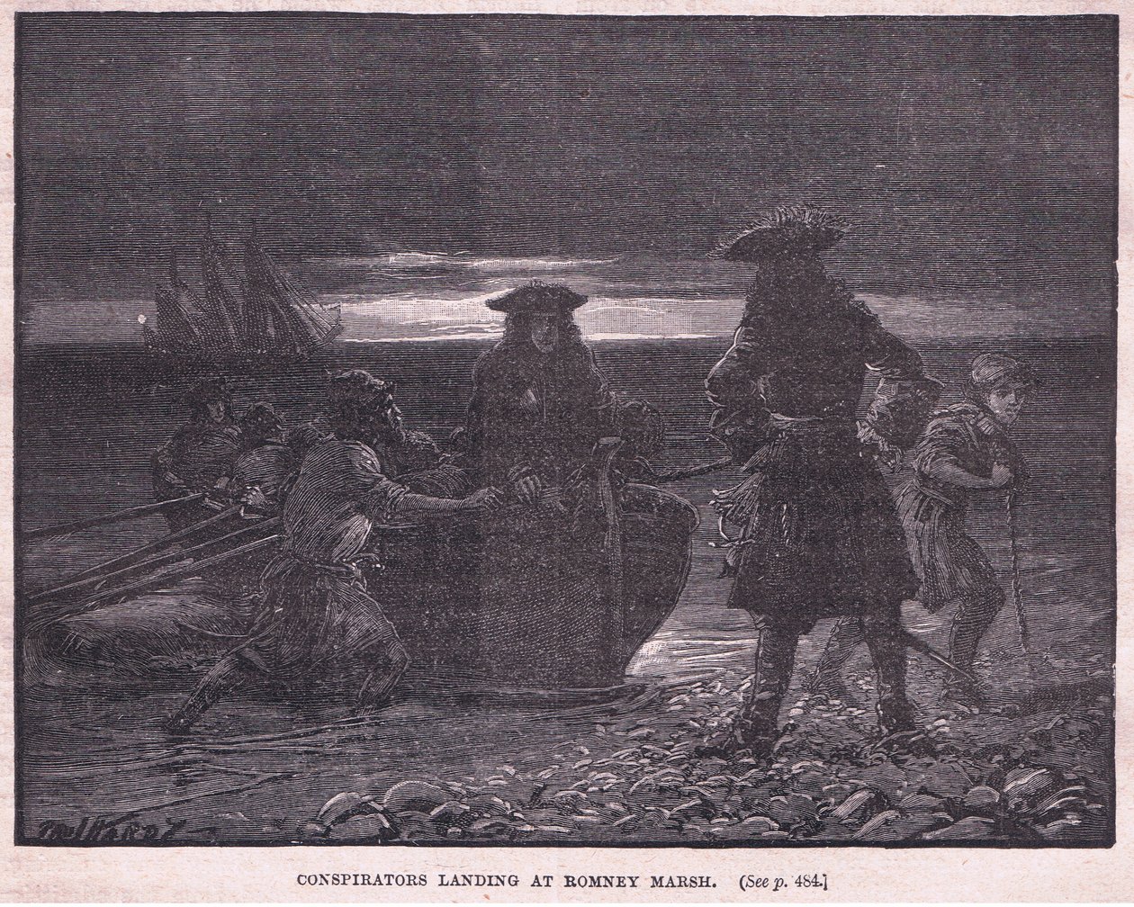 Verschwörer landen in Romney Marsh AD 1696 von Paul Hardy