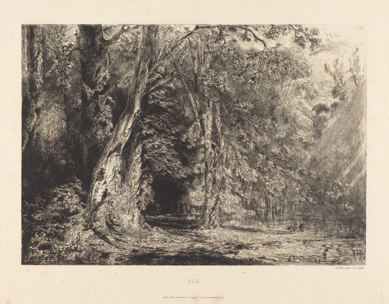 Die Île Séguin bei Hochwasser von Paul Huet