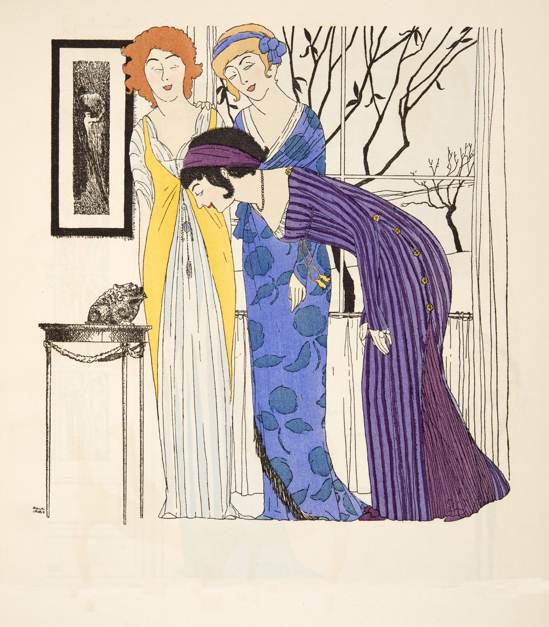 Drei Empire-Kleider aus Les Robes de Paul Poiret, veröffentlicht 1908 von Paul Iribe