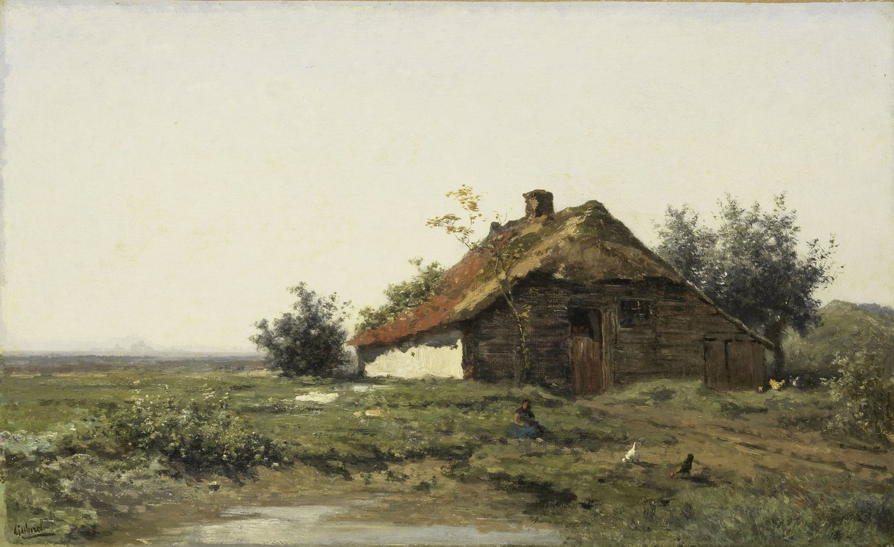 Bauernhof in den offenen Feldern von Paul Joseph Constantin Gabriel