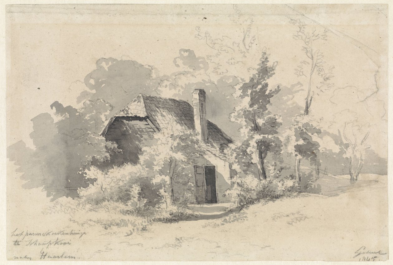 Pfannkuchenhaus De Schaapskooi Das Pfannkuchenhaus De Schaapskooi bei Haarlem (Titel auf dem Objekt) von Paul Joseph Constantin Gabriel