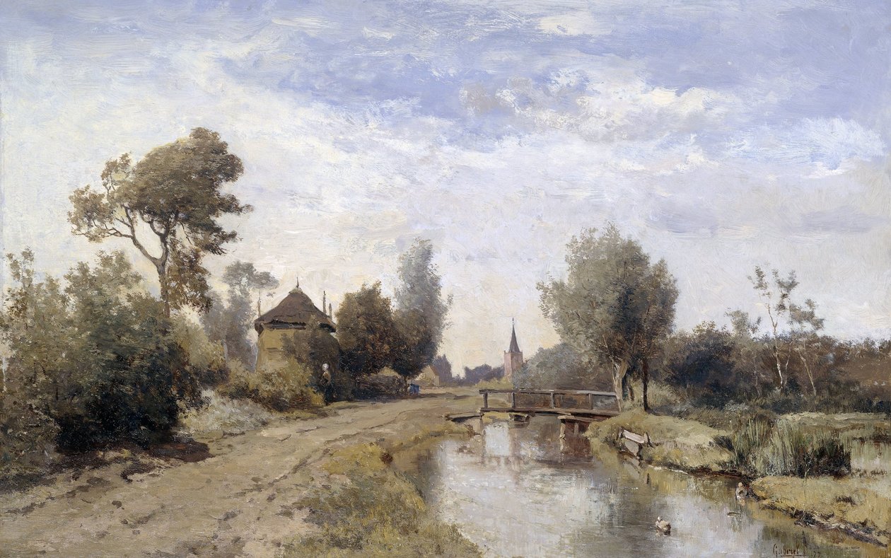 Landschaft bei Kortenhoef von Paul Joseph Constantin Gabriël (signed by artist)