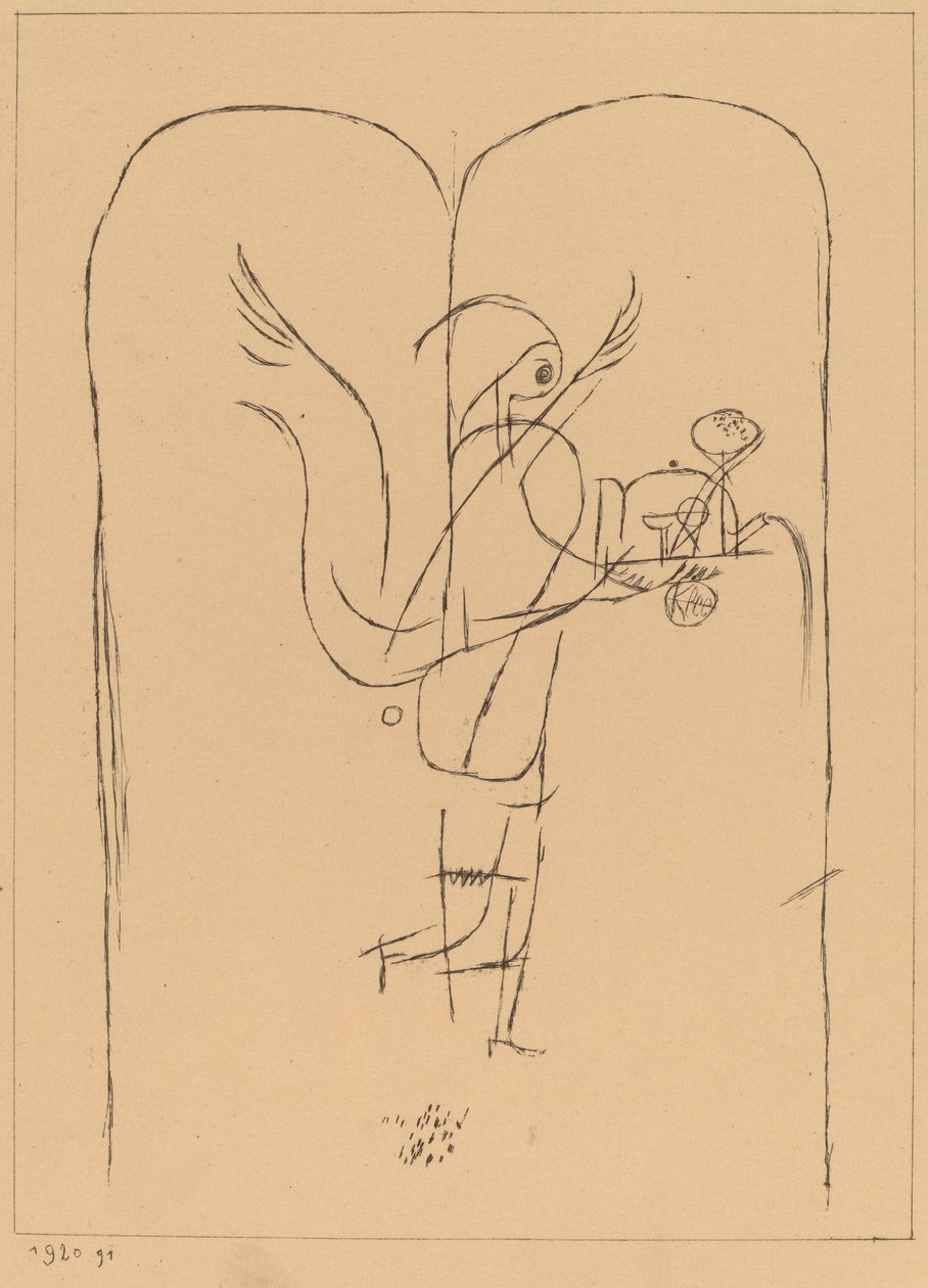 Ein Genius serviert ein kleines Frühstück von Paul Klee