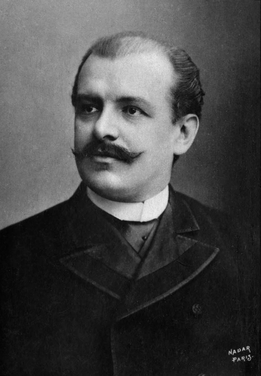 Jean de Reszke (1850-1935), polnischer Sänger, fotografiert von Paul Nadar zwischen 1885 und 1900, aus der Sammlung Felix Potin, 500 zeitgenössische Berühmtheiten, Opernsänger und dramatische Frankreich von Paul Nadar