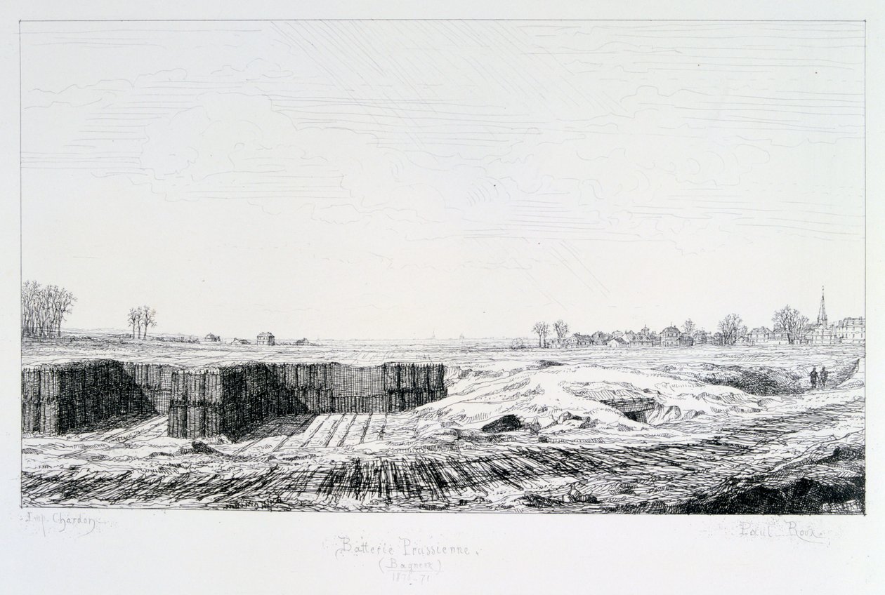 Preußische Batterie, Belagerung von Paris, 1870-1871 von Paul Roux