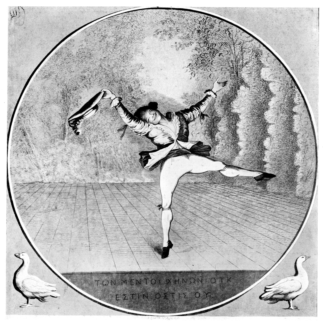 Satire auf Vestris, 1781 von Paul Sandby