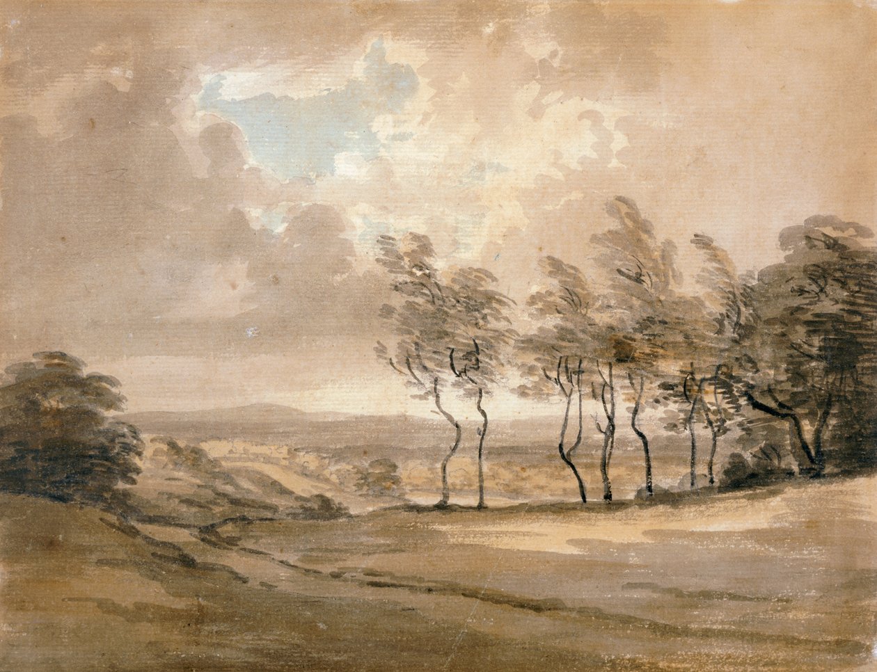 Ansicht von Hampstead Heath von Paul Sandby