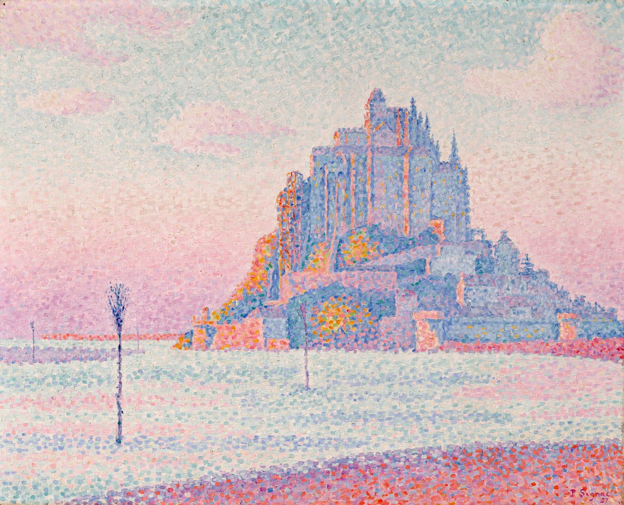 Mont Saint-Michel, Sonnenuntergang von Paul Signac