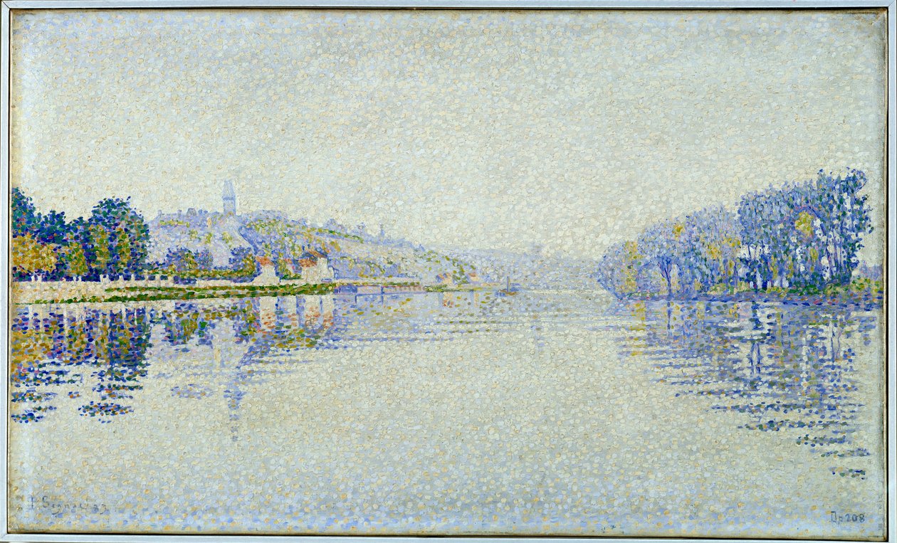 Am Flussufer, die Seine und Herblay von Paul Signac