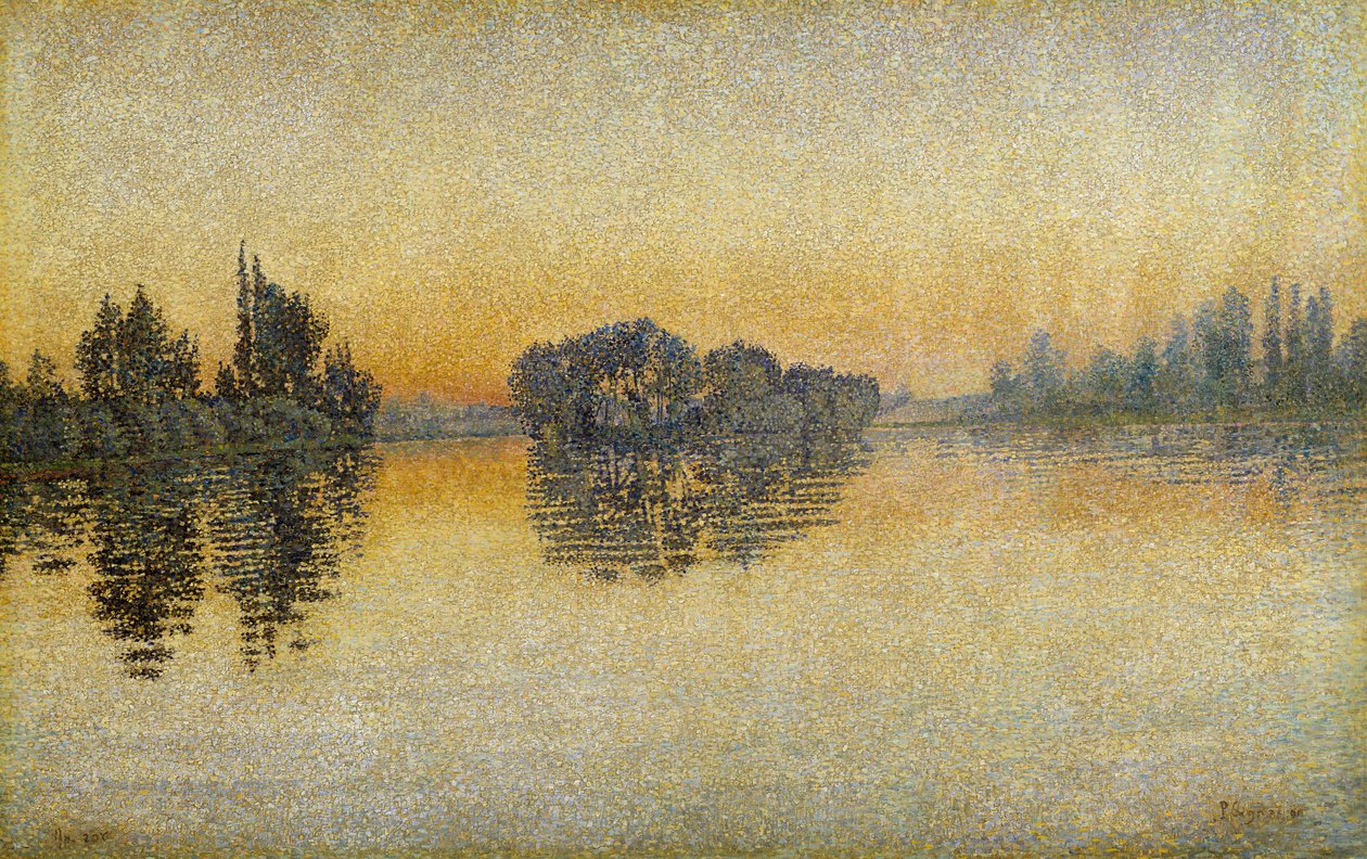Sonnenuntergang, Herblay von Paul Signac
