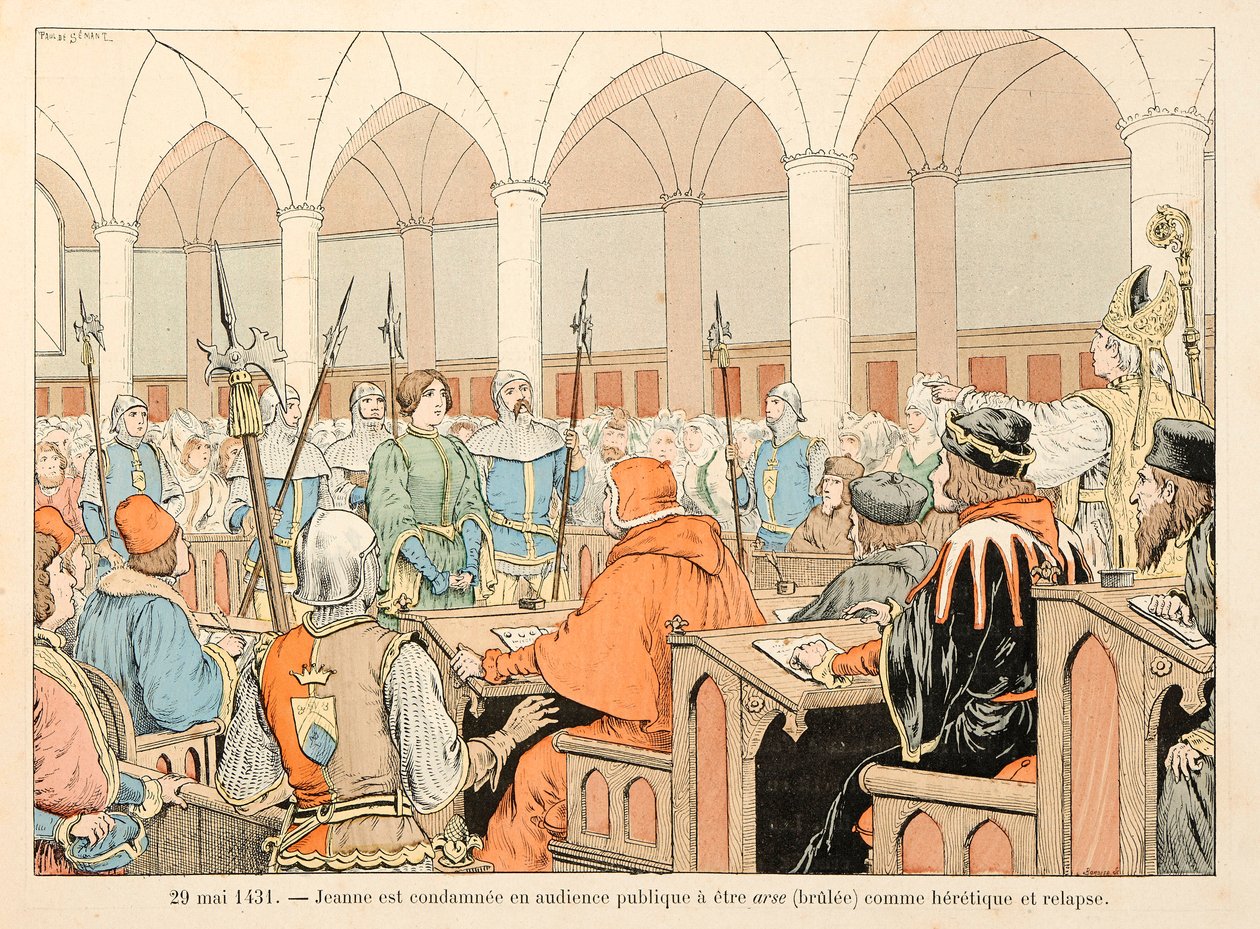 Illustration aus dem Buch „Joan of Arc“ von Theodore Cahu, illustriert von Paul De Semant (1855-1915): Am 29. Mai von Paul de Semant