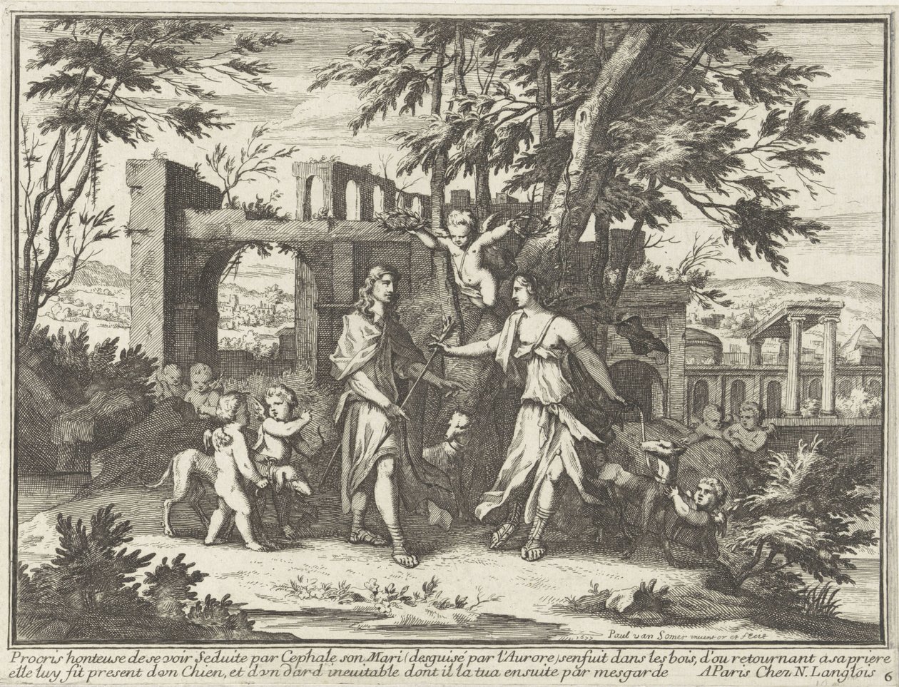 Procris und der verkleidete Cephalus von Paul van Somer (II)