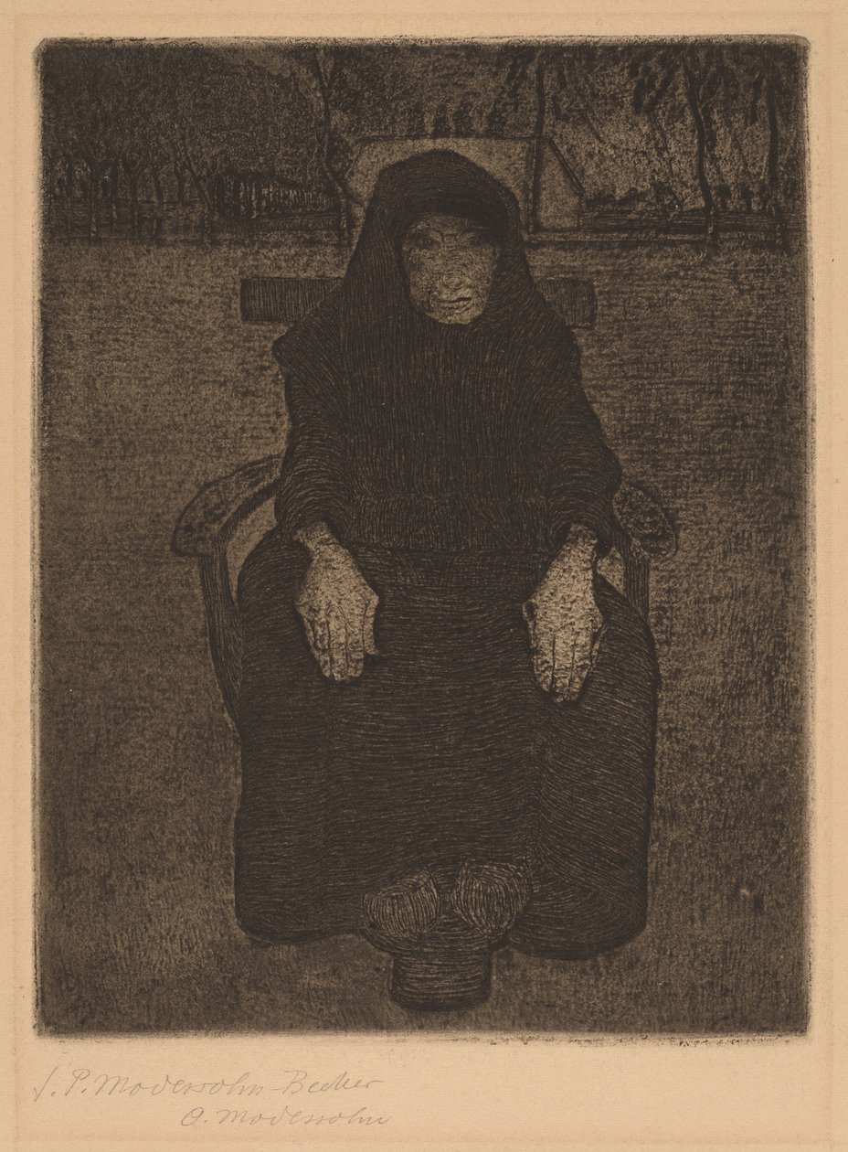 Sitzende alte Frau von Paula Modersohn-Becker