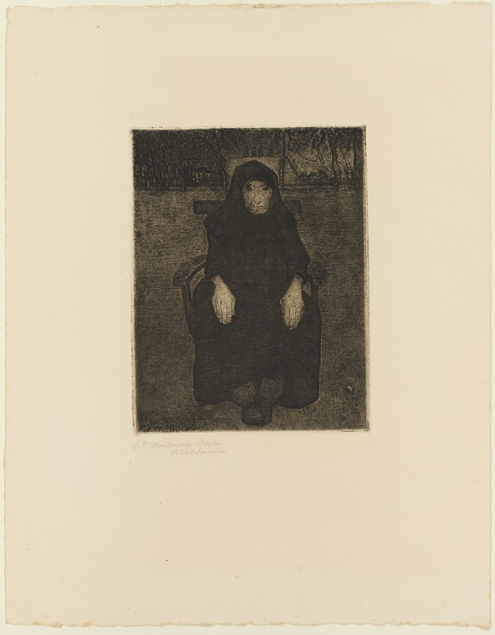 Sitzende alte Frau von Paula Modersohn-Becker