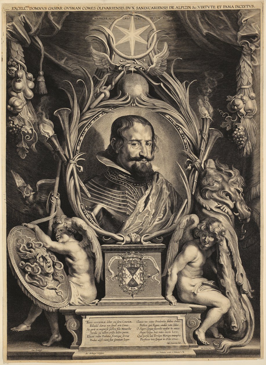 Porträt von Gaspar de Guzmán, Graf von Olivares von Paulus Pontius
