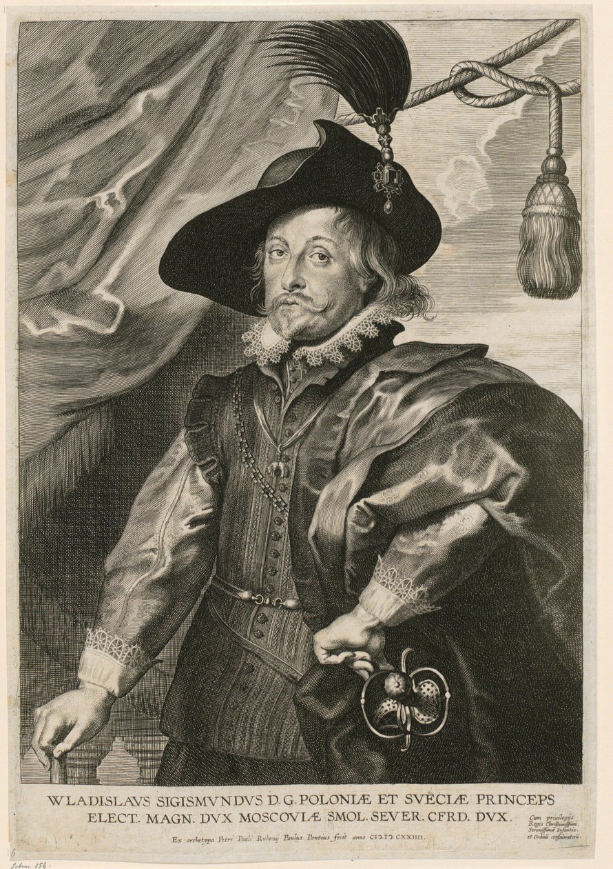 Porträt von Vladislaus IV. Wasa, Prinz von Polen und Schweden von Paulus Pontius