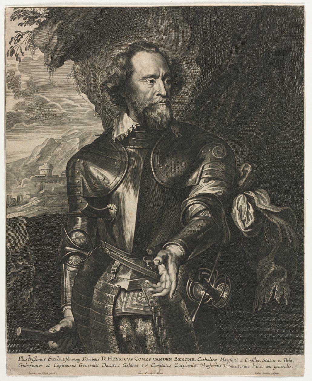 Porträt von Henry, Graf van den Berghe von Paulus Pontius