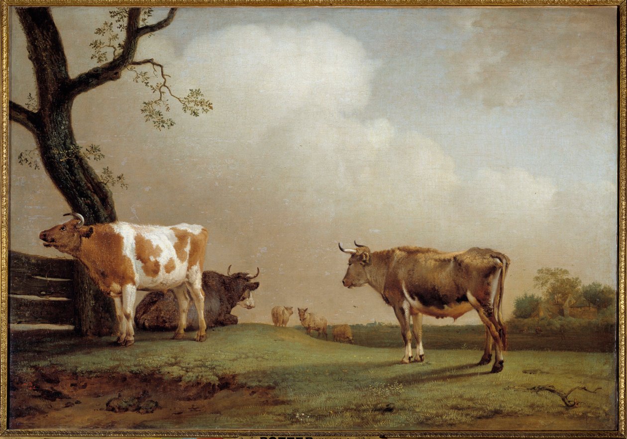 Die Wiese Eine Herde Kühe auf einer Wiese von Paulus Potter