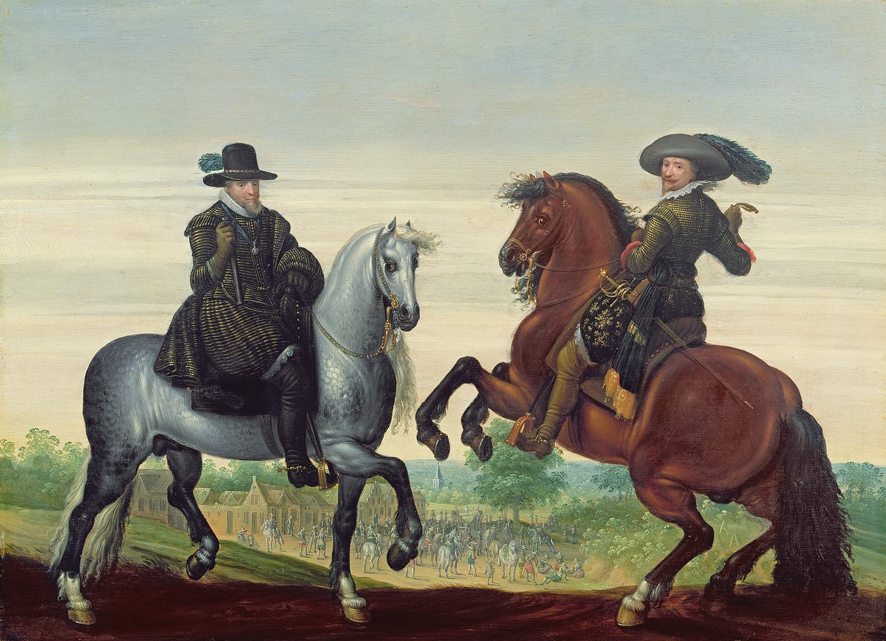 Maurits (1567-1625) und Frederik Hendrik (1584-1647) von Nassau, Prinzen von Oranien von Pauwels van Hillegaert