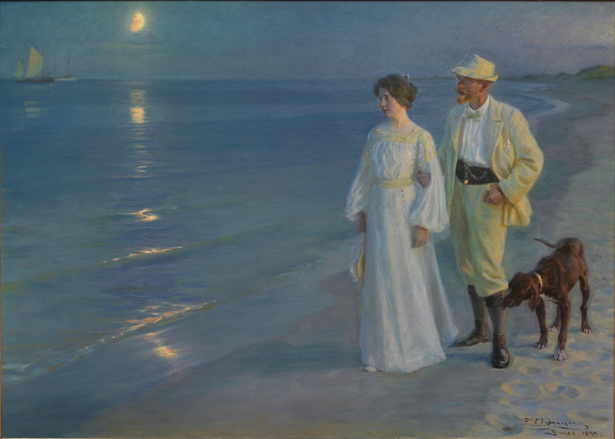 Sommeraften ved Skagens Strand von Peder Severin Krøyer