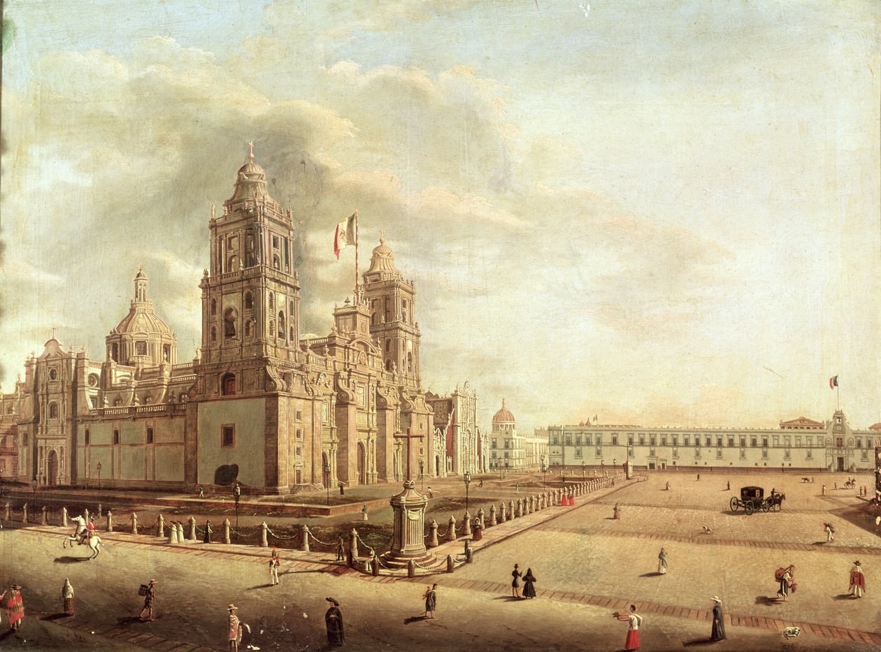 Die Catedral Metropolitana und der Palacio Nacional von Pedro Gualdi