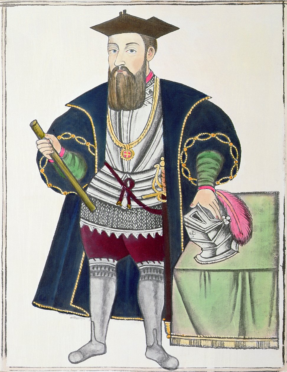 Porträt von Vasco da Gama von Pedro Barretto de Resende