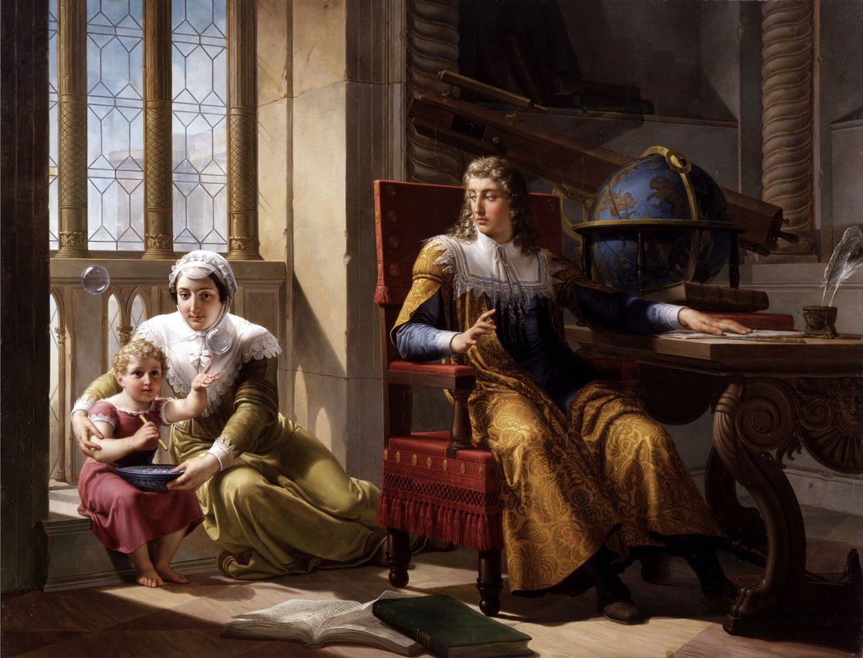 Newtons Entdeckung der Lichtbrechung, 1827 von Pelagio Palagi
