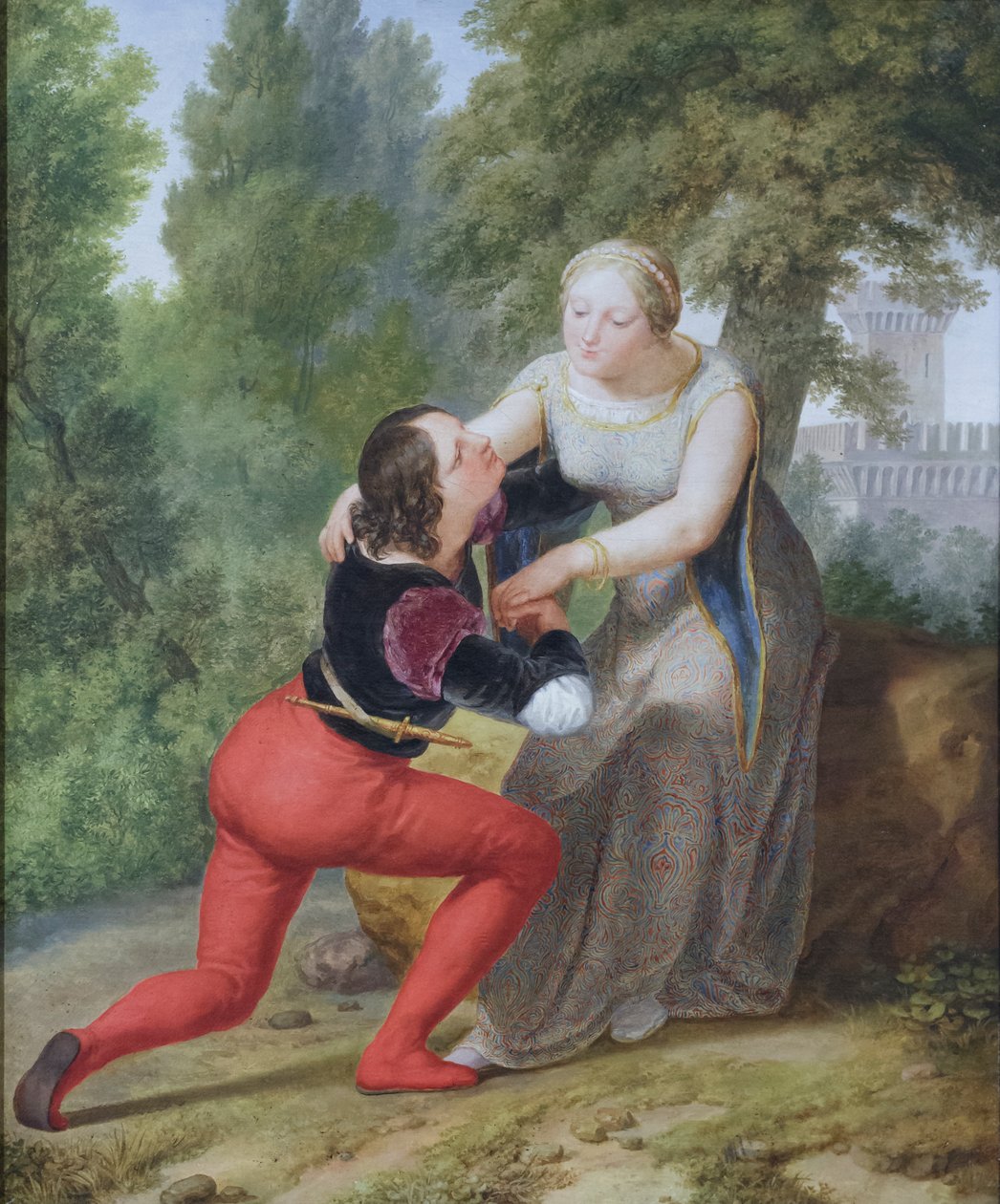 Orombello und Beatrice di Tenda im Schloss von Binasco von Pelagio Palagi