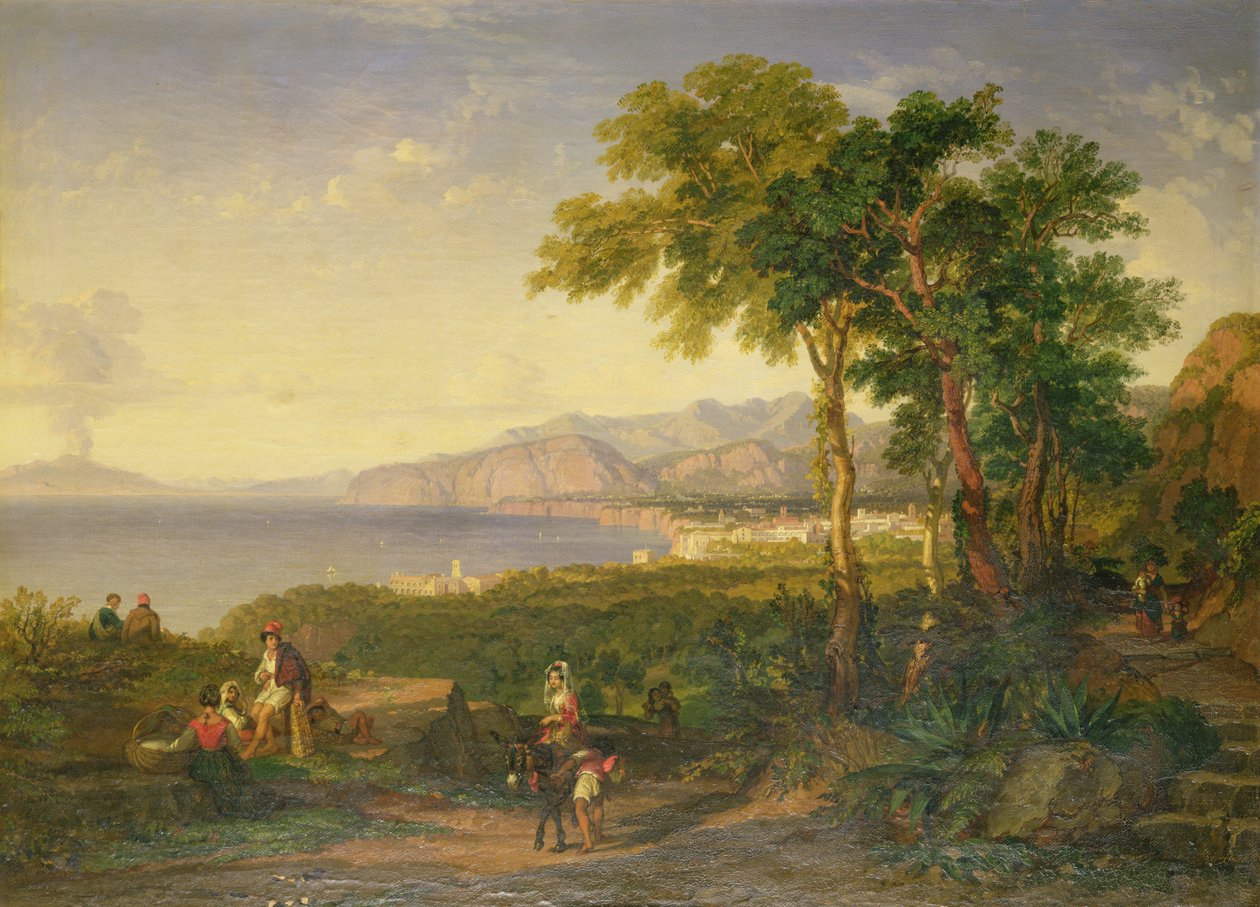 Die Bucht von Salerno, ca. 1820-30 von Penry Williams
