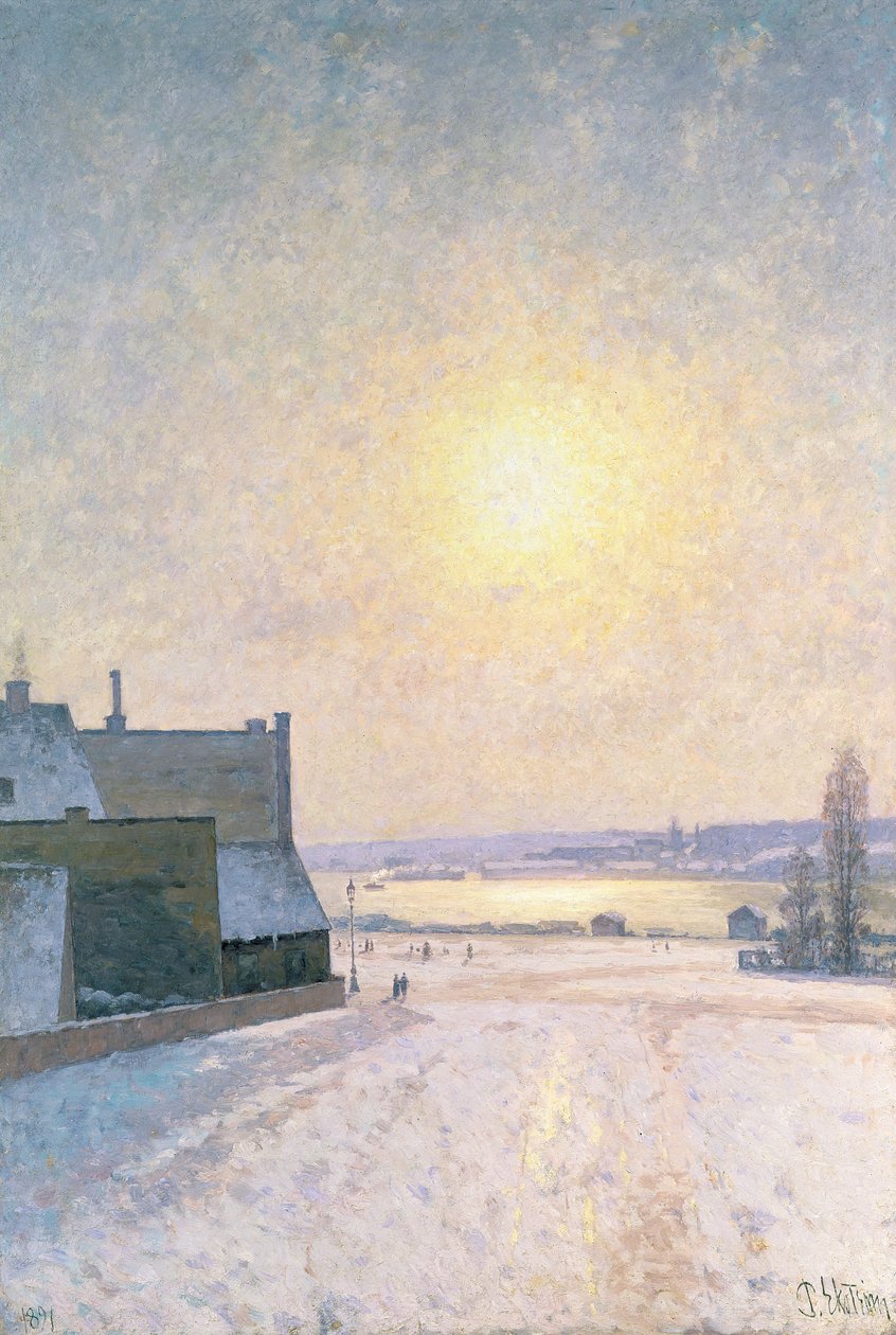 Sonne und Schnee, Szene aus Stockholm von Per Ekstrom