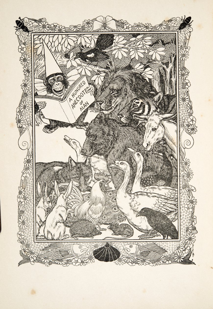 Frontispiz, aus Einhundert Anekdoten von Tieren, veröffentlicht 1924 von Percy J. Billingshurst