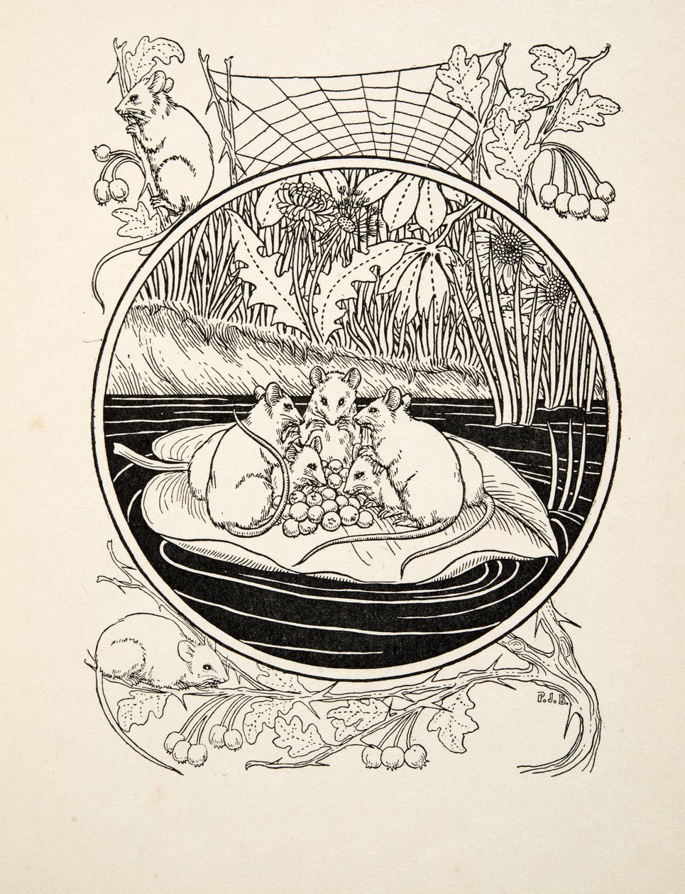 Mäuse als Navigatoren, aus Hundert Anekdoten über Tiere, veröffentlicht 1924 von Percy J. Billingshurst
