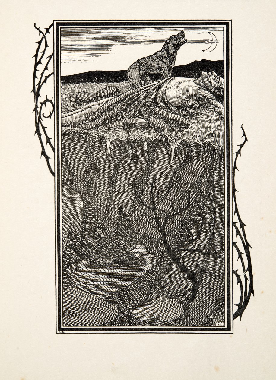 Sabinus und sein Hund, aus Hundert Anekdoten über Tiere, veröffentlicht 1924 von Percy J. Billingshurst