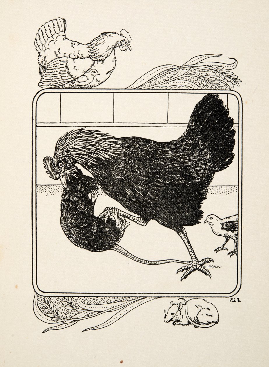 Der Heldentum einer Henne, aus Hundert Anekdoten über Tiere, veröffentlicht 1924 von Percy J. Billingshurst