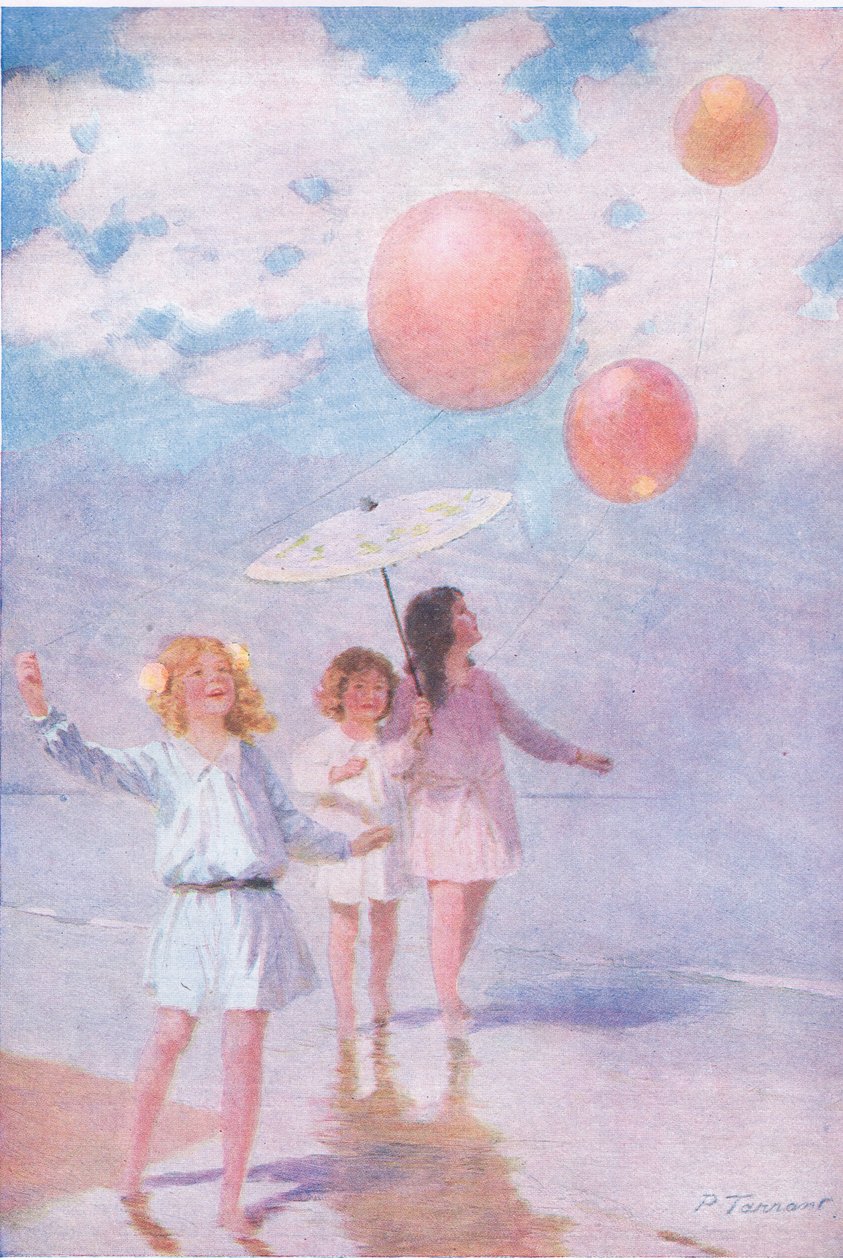 Planschen im Sonnenschein, Illustration aus My Magazine von Percy Tarrant