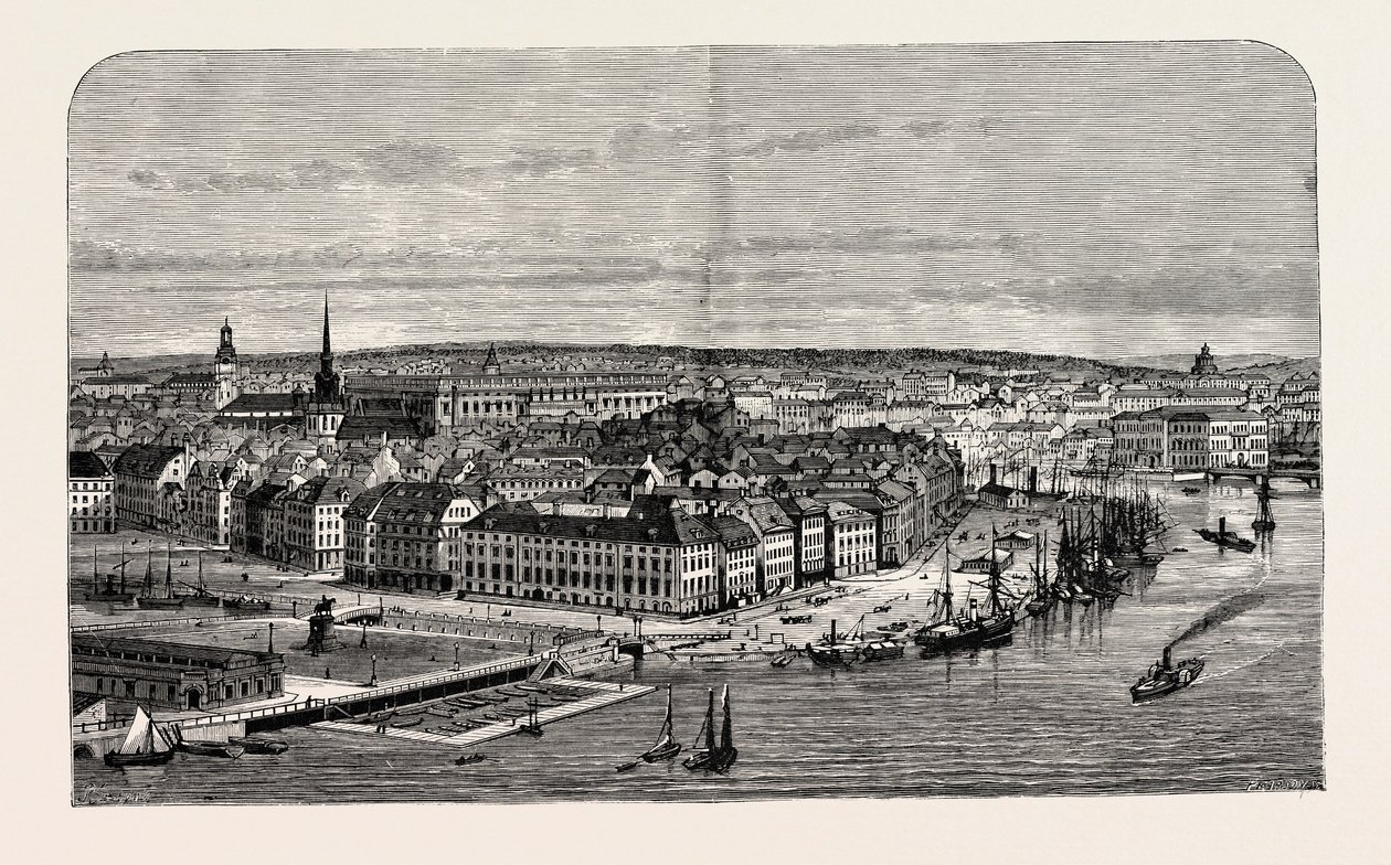 Stockholm, Schweden (Gravur) von Percy William Justyne