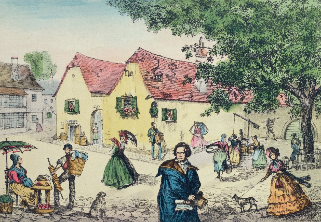 Heiligenstädter Testamenthaus in Wien, wo Beethoven versuchte, seine Taubheit zu heilen von Perger
