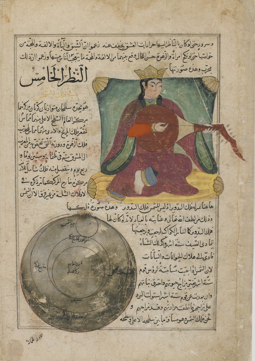 Venus, Folio aus Ajaib al-makhluqat (Wunder der Schöpfung) von al-Qazvini, Irak oder Osttürkei von Persian School