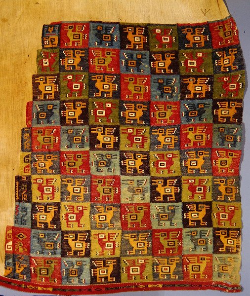 Vogeltextil, Tiahuanaco (Lama-Wolle) von Peruvian School