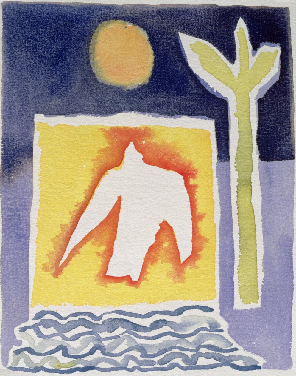 Baum, Sonne und aufsteigender Vogel, 1989 von Peter Davidson