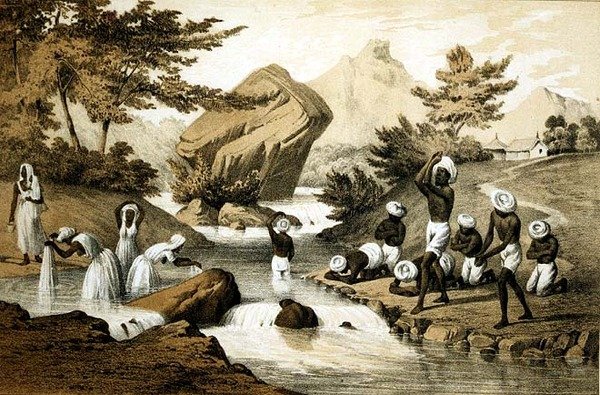 Hindoo-Kostüme, Mauritius, graviert von James Queen, veröffentlicht von Peter S. Duval von Peter Bernhard Wilhelm (after) Heine