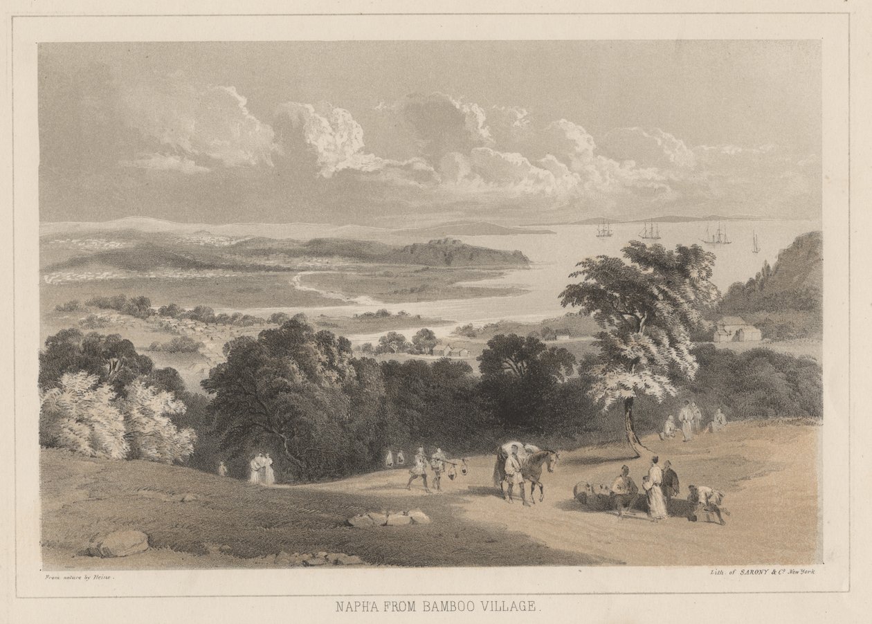 Napha aus dem Bambusdorf, Litho von Sarony und Co., 1855 von Peter Bernhard Wilhelm Heine