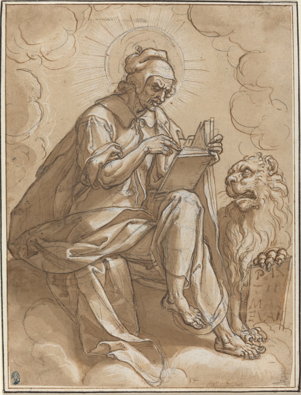 Sankt Markus der Evangelist von Peter Candid after Heinrich Aldegrever after Georg Pencz
