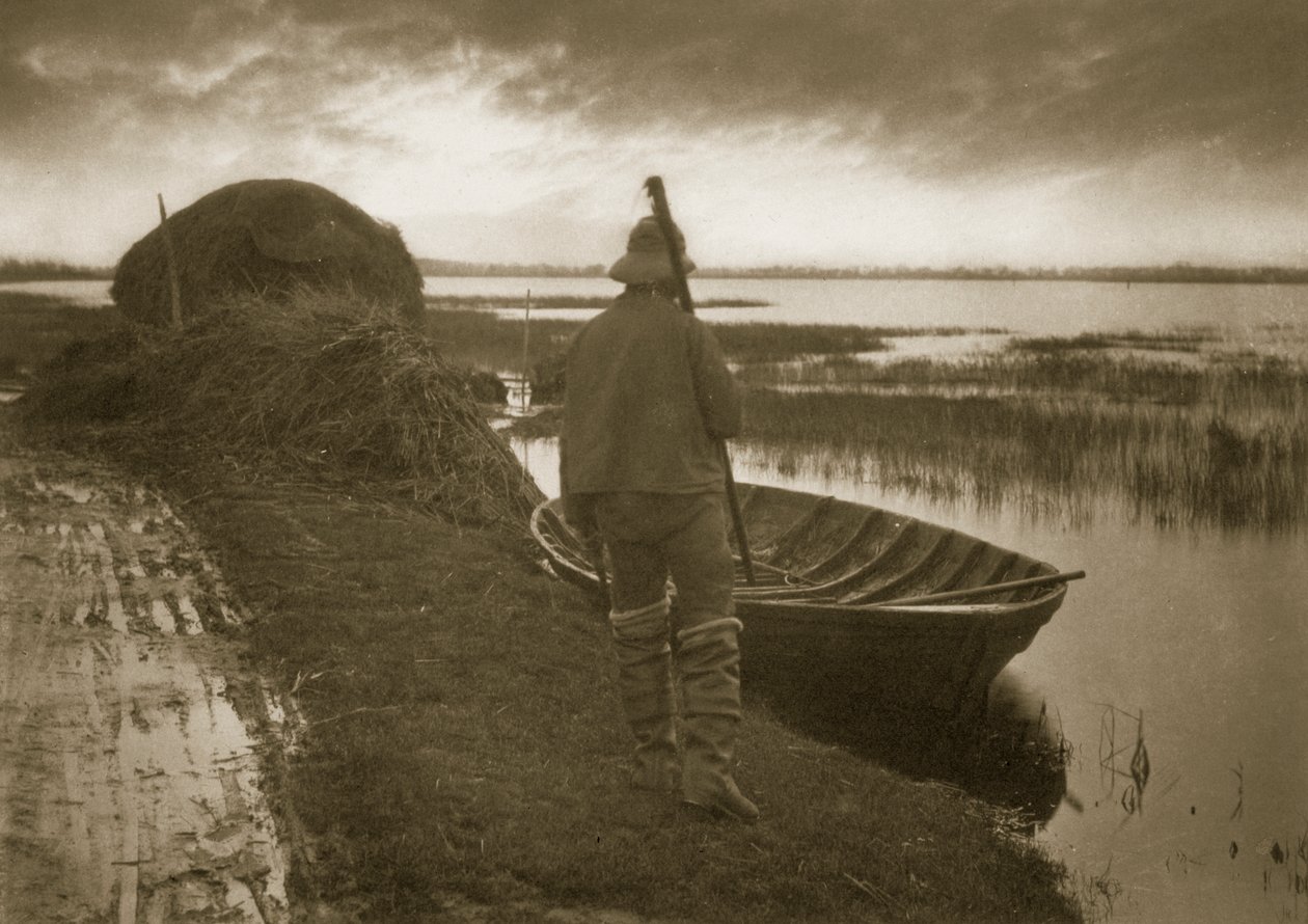 Sumpfmann auf dem Weg, um Schilf zu schneiden, ca. 1886 von Peter Emerson und Thomas Goodall