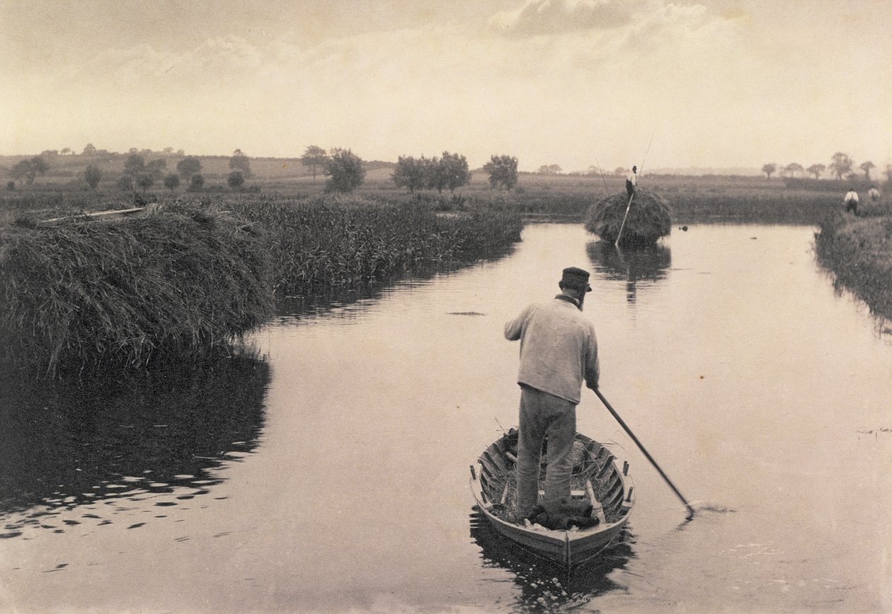 Das Heu auf den Marschwiesen, Leben und Landschaft in den Norfolk Broads, ca. 1886 von Peter Emerson und Thomas Goodall